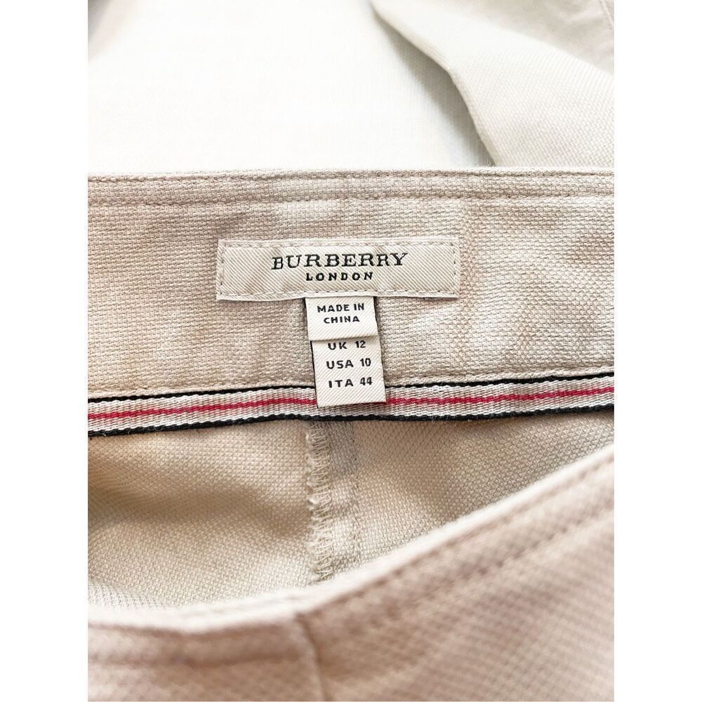 Burberry Equestrian style Pant Size 10 Khaki Flat front - Picture 4 of 5